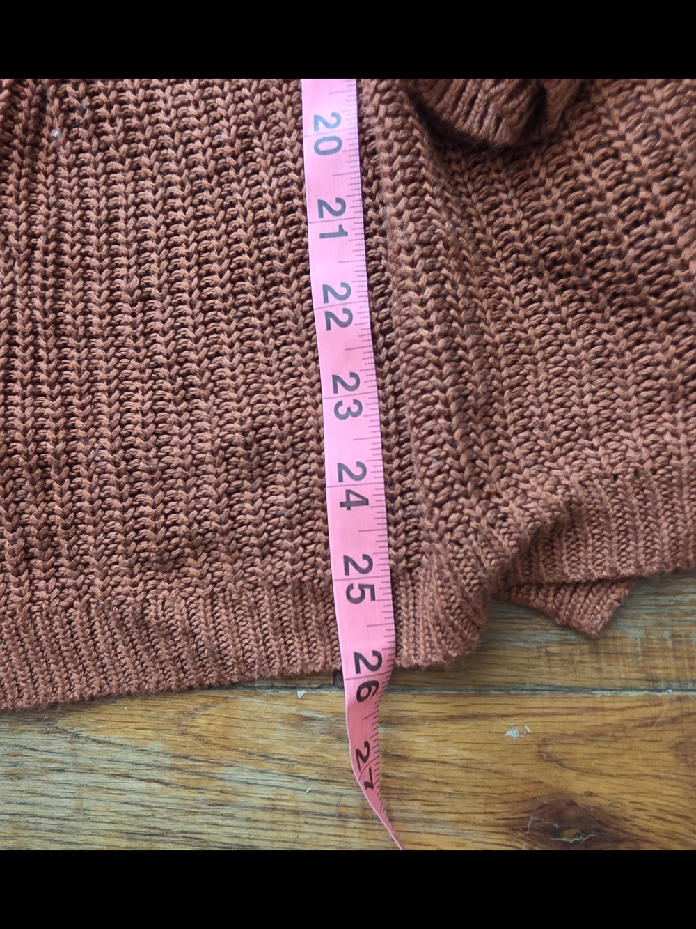 Open-Front Lace-Up Knit Cardigan - Rust - Picture 5 of 5